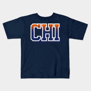 Chicago Football Retro Sports Letters Kids T-Shirt